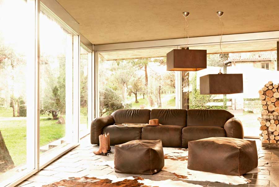 brown cowhide rug living room
