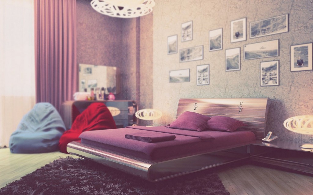 purple cream bedroom for girl 1024Ã—638 beautiful girl bedrooms ...