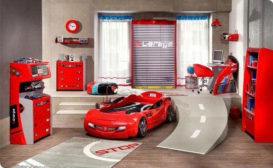 racing car bedroom furniture set