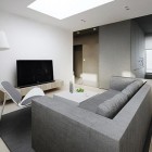 Modern Living Room White with LCD TV