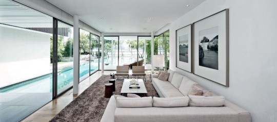 Living Room Looking Out On Pool