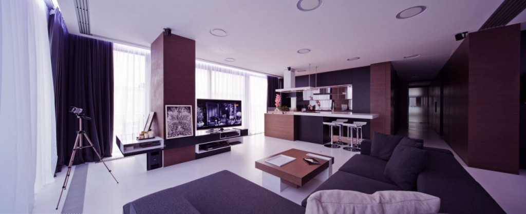 Awesome Black Brown Living Room Apartment