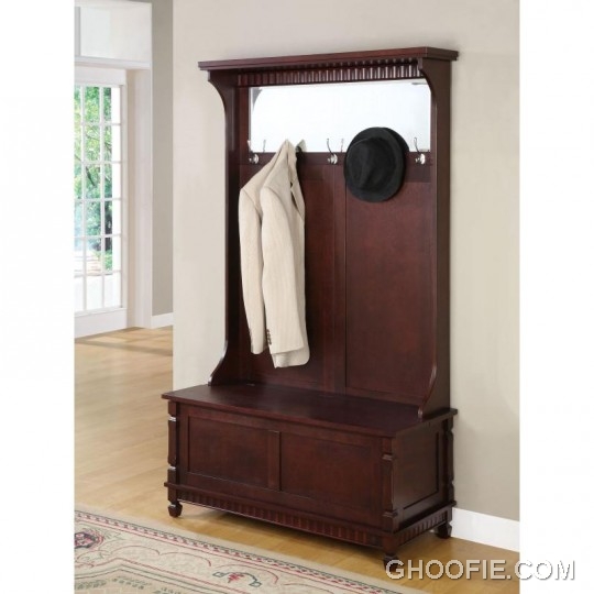 Amish Entryway Furniture Hall Tree Storage - Interior Design Ideas